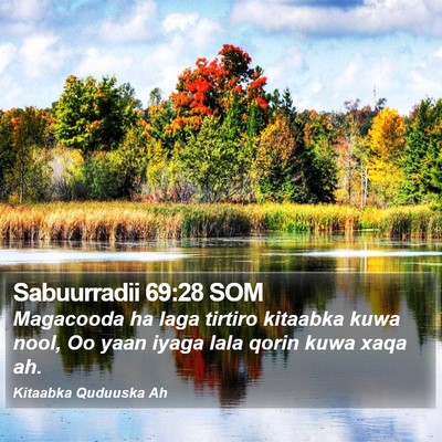 Sabuurradii 69:28 SOM Bible Verse Image