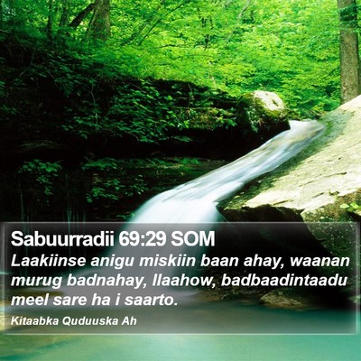 Sabuurradii 69:29 SOM Bible Verse Image