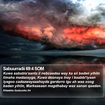 Sabuurradii 69:4 SOM Bible Verse Image