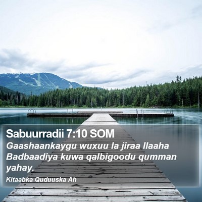 Sabuurradii 7:10 SOM Bible Verse Image