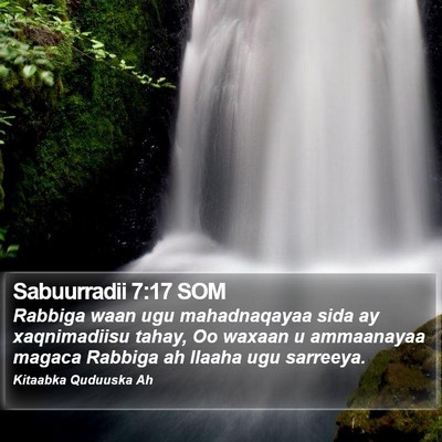 Sabuurradii 7:17 SOM Bible Verse Image
