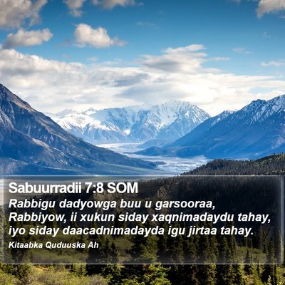 Sabuurradii 7:8 SOM Bible Verse Image