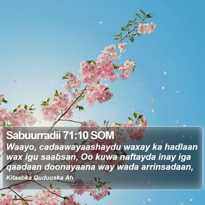 Sabuurradii 71:10 SOM Bible Verse Image