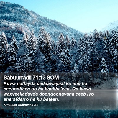 Sabuurradii 71:13 SOM Bible Verse Image
