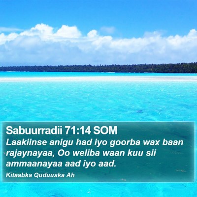 Sabuurradii 71:14 SOM Bible Verse Image