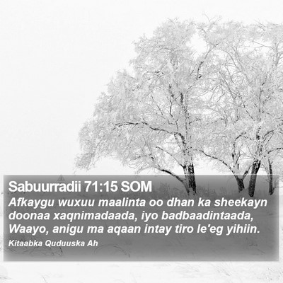 Sabuurradii 71:15 SOM Bible Verse Image