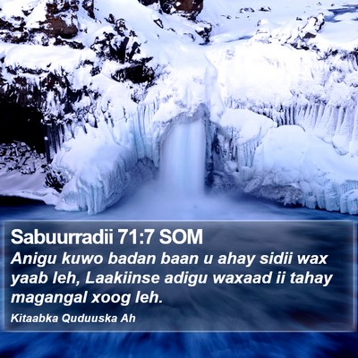 Sabuurradii 71:7 SOM Bible Verse Image
