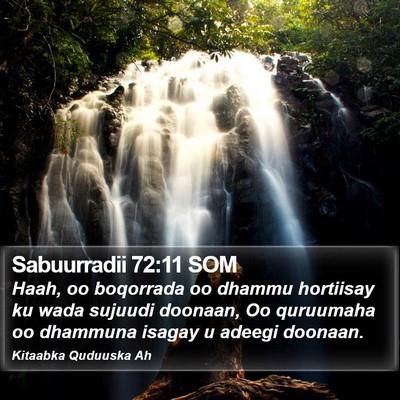 Sabuurradii 72:11 SOM Bible Verse Image