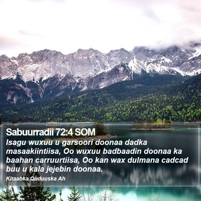 Sabuurradii 72:4 SOM Bible Verse Image
