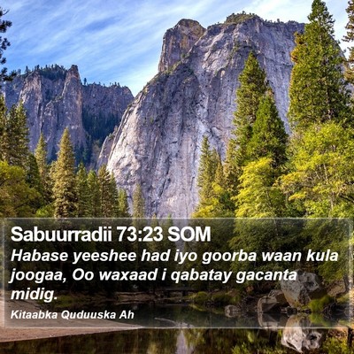 Sabuurradii 73:23 SOM Bible Verse Image