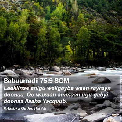 Sabuurradii 75:9 SOM Bible Verse Image
