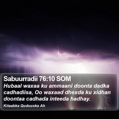 Sabuurradii 76:10 SOM Bible Verse Image