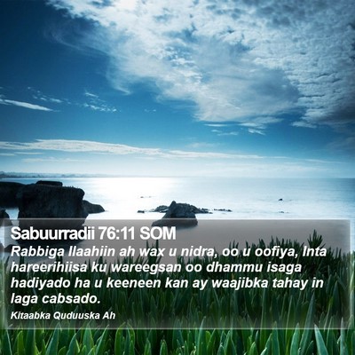 Sabuurradii 76:11 SOM Bible Verse Image