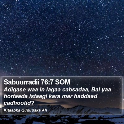 Sabuurradii 76:7 SOM Bible Verse Image