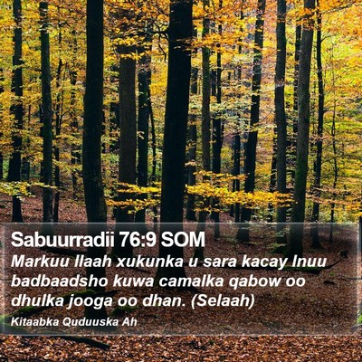 Sabuurradii 76:9 SOM Bible Verse Image