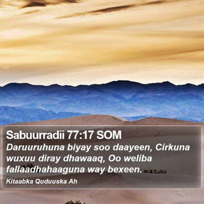 Sabuurradii 77:17 SOM Bible Verse Image