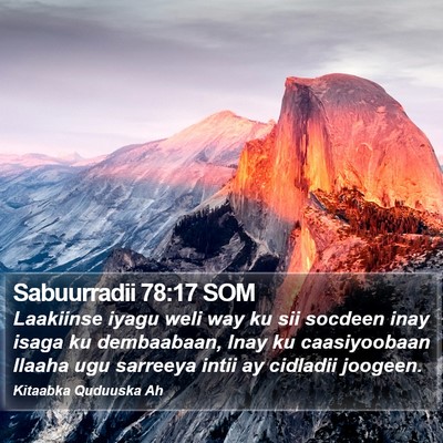 Sabuurradii 78:17 SOM Bible Verse Image