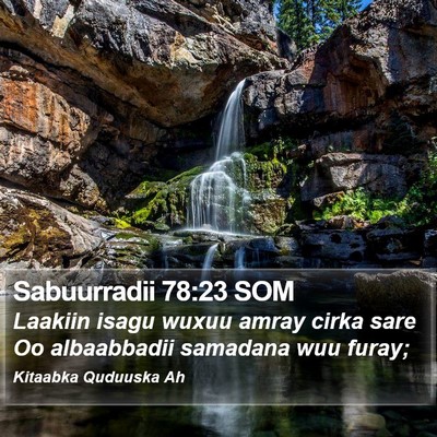 Sabuurradii 78:23 SOM Bible Verse Image