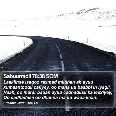 Sabuurradii 78:38 SOM Bible Verse Image