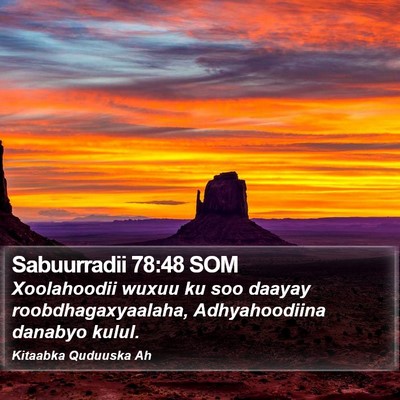 Sabuurradii 78:48 SOM Bible Verse Image