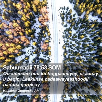 Sabuurradii 78:53 SOM Bible Verse Image