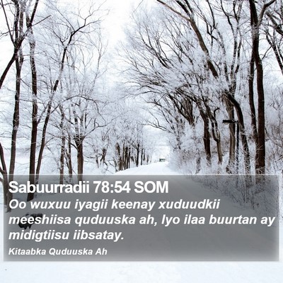 Sabuurradii 78:54 SOM Bible Verse Image