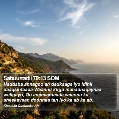 Sabuurradii 79:13 SOM Bible Verse Image