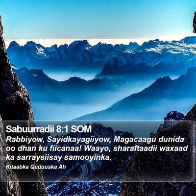 Sabuurradii 8:1 SOM Bible Verse Image