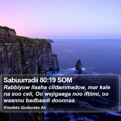 Sabuurradii 80:19 SOM Bible Verse Image