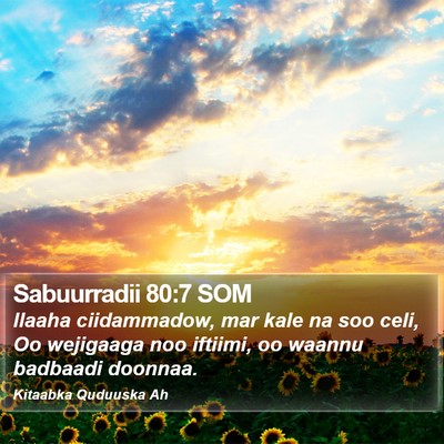Sabuurradii 80:7 SOM Bible Verse Image