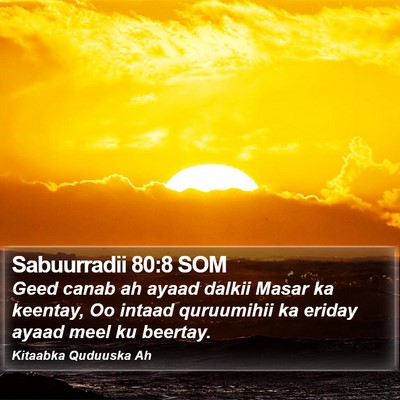 Sabuurradii 80:8 SOM Bible Verse Image