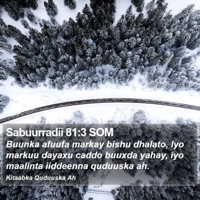 Sabuurradii 81:3 SOM Bible Verse Image