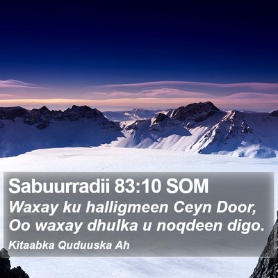 Sabuurradii 83:10 SOM Bible Verse Image