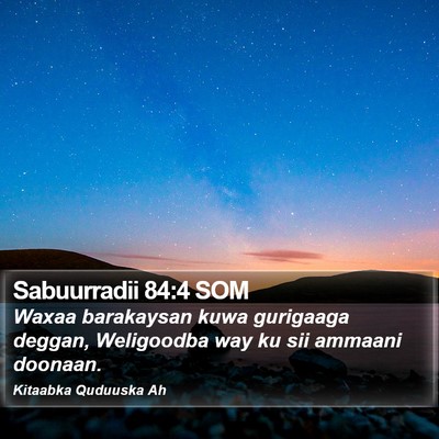 Sabuurradii 84:4 SOM Bible Verse Image
