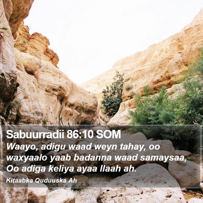 Sabuurradii 86:10 SOM Bible Verse Image