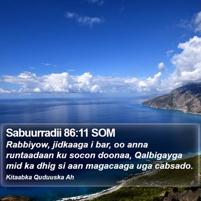 Sabuurradii 86:11 SOM Bible Verse Image