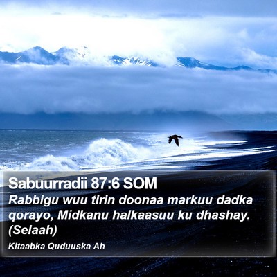Sabuurradii 87:6 SOM Bible Verse Image