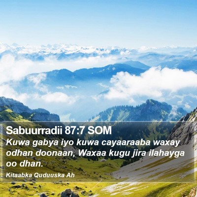 Sabuurradii 87:7 SOM Bible Verse Image