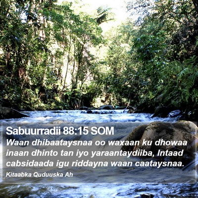 Sabuurradii 88:15 SOM Bible Verse Image