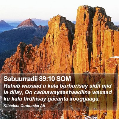 Sabuurradii 89:10 SOM Bible Verse Image