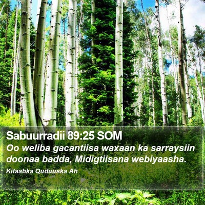 Sabuurradii 89:25 SOM Bible Verse Image