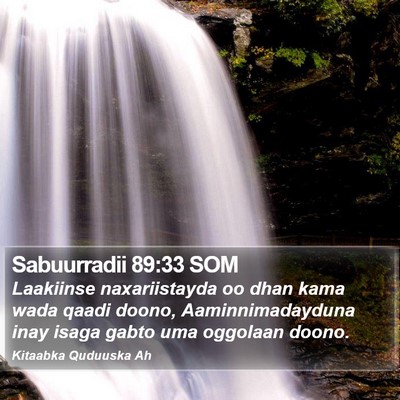Sabuurradii 89:33 SOM Bible Verse Image