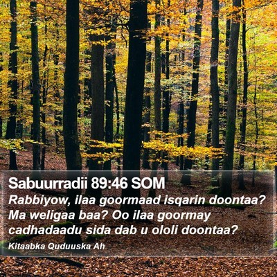 Sabuurradii 89:46 SOM Bible Verse Image