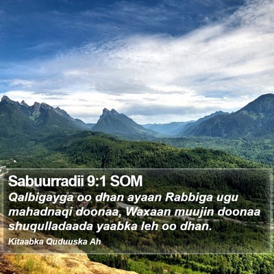 Sabuurradii 9:1 SOM Bible Verse Image