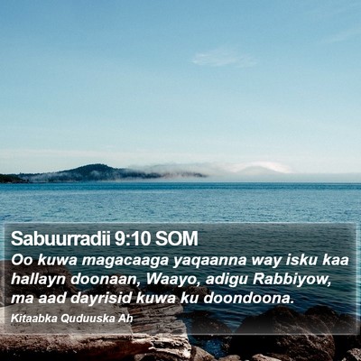 Sabuurradii 9:10 SOM Bible Verse Image