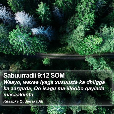 Sabuurradii 9:12 SOM Bible Verse Image