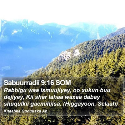 Sabuurradii 9:16 SOM Bible Verse Image