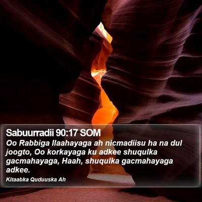 Sabuurradii 90:17 SOM Bible Verse Image