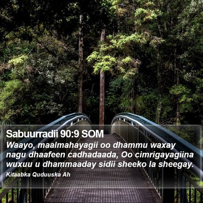 Sabuurradii 90:9 SOM Bible Verse Image