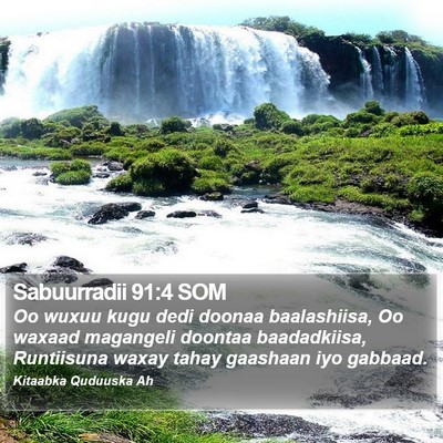 Sabuurradii 91:4 SOM Bible Verse Image